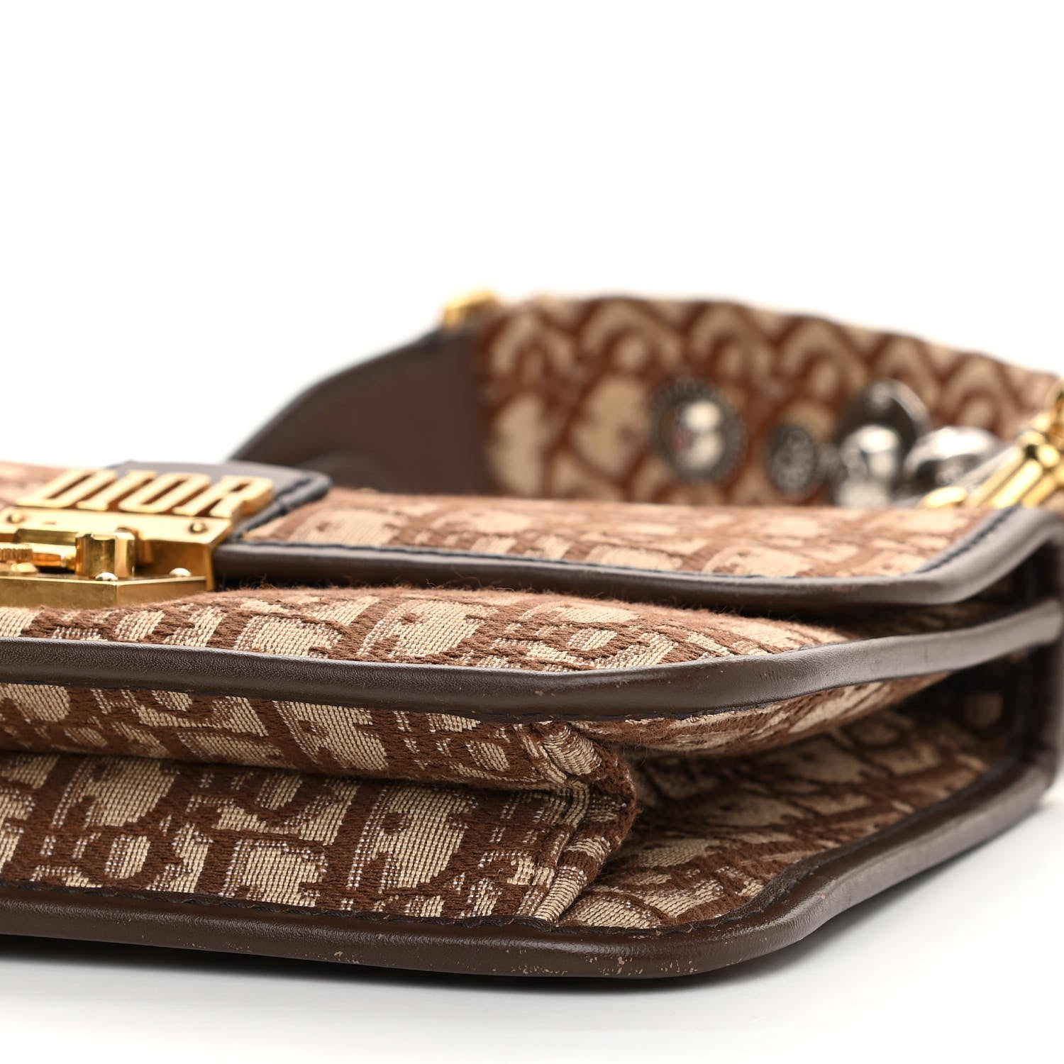 Christian Dior Oblique DiorAddict Flap Bag Brown 9 of 15