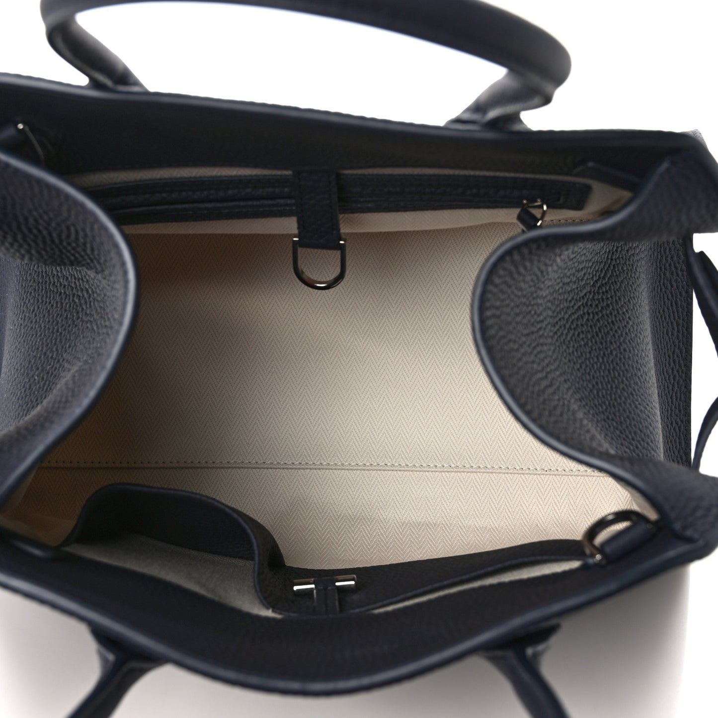Matte Grained Calfskin Soft Margaux 12 Marine