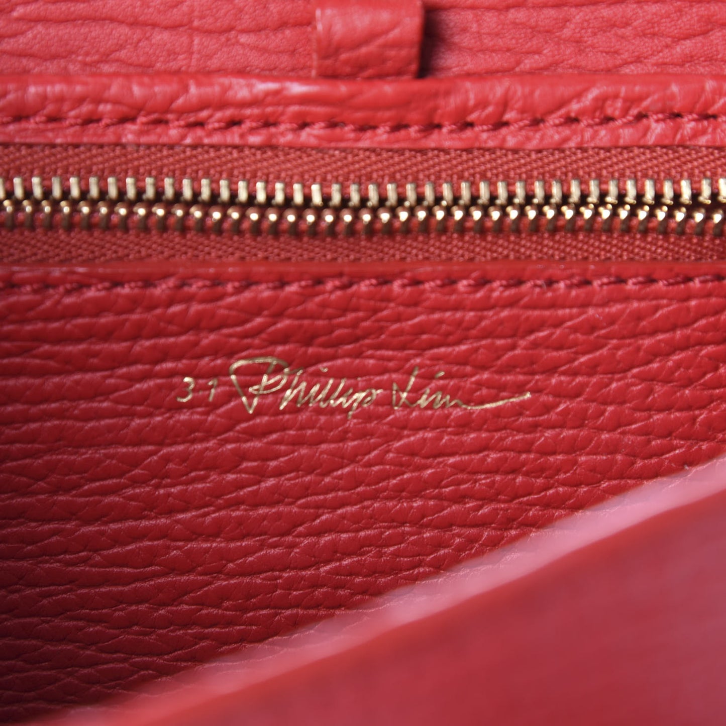 3.1 Textured Calfskin Mini Pashli Satchel Red