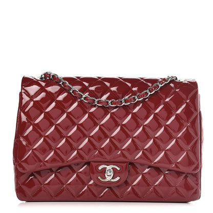 Chanel Patent Quilted Maxi Double Flap Red 1 of 24