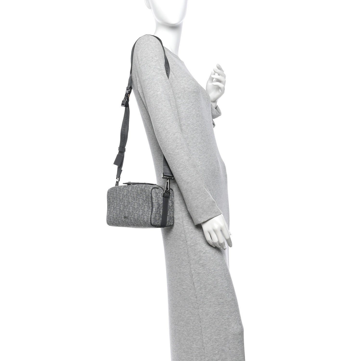 Christian Dior Oblique Jacquard Lingot 22 Bag Silver 2 of 9