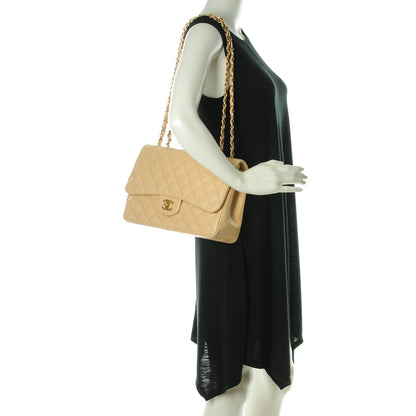 Chanel Lambskin Quilted Jumbo Single Flap Beige Clair 2 of 8