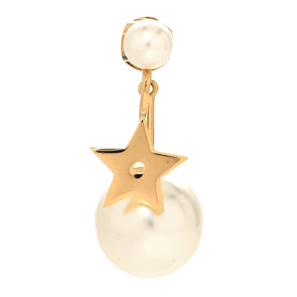 Christian Dior Pearl My ABCDior Tribales Etoile Earring Gold 1 of 4