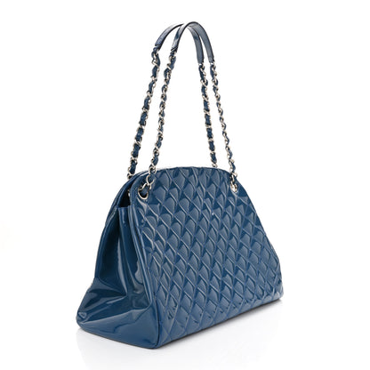 Chanel Patent Quilted Large Just Mademoiselle Bowling Bag Dark Blue 3 of 11