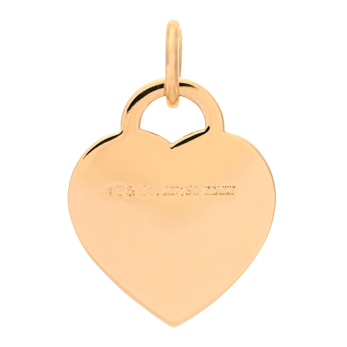 18K Rose Gold Diamond Tiffany Letter X Heart Tag Charm