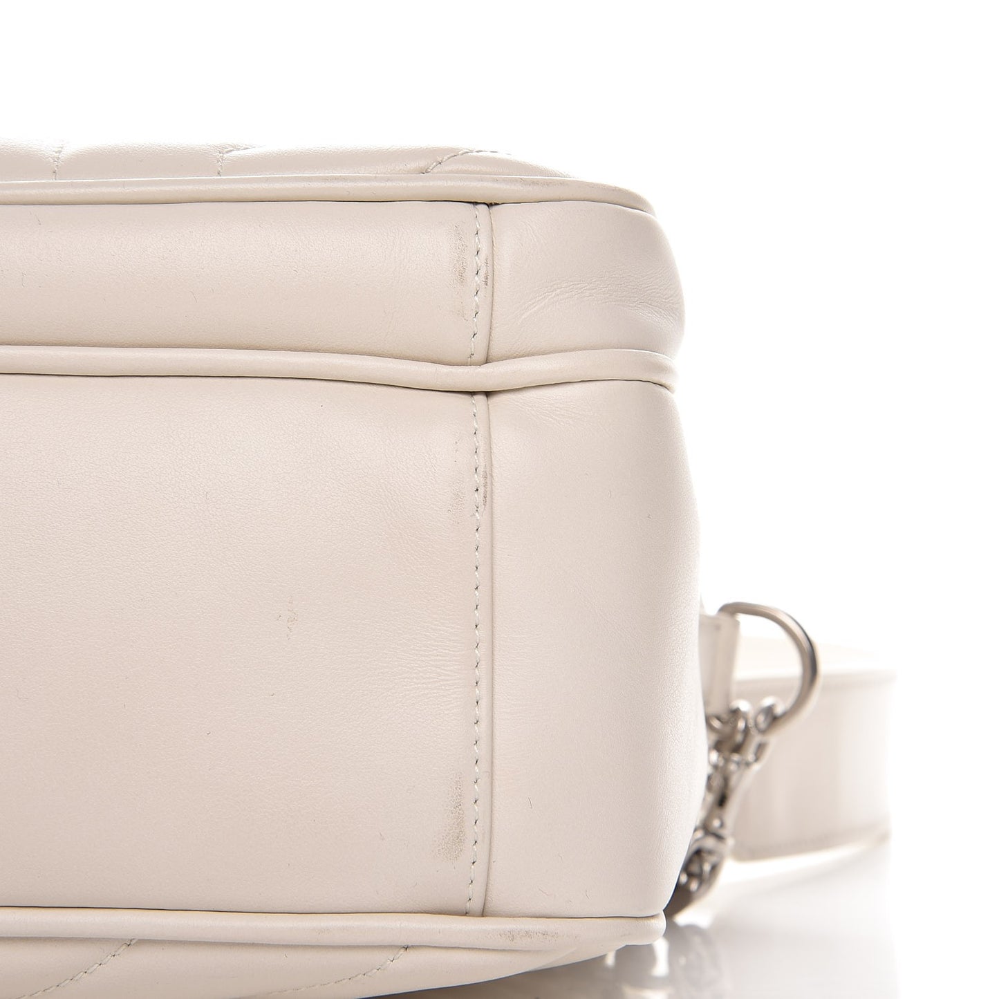 Calfskin Y Quilted Monogram Loulou Shoulder Bag Porcellana