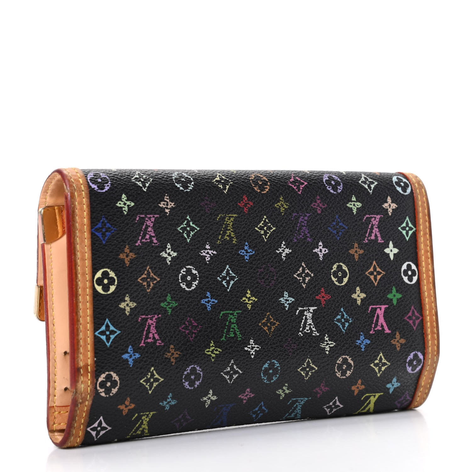 Louis Vuitton Monogram Multicolor Porte Tresor International Wallet Black 3 of 6