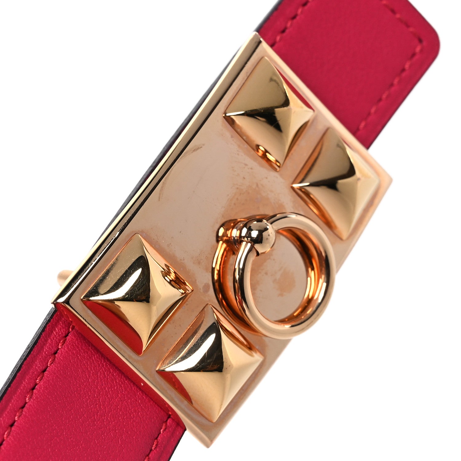 Hermes Epsom Swift 24mm Collier De Chien CDC Belt 85 34 Rose Confetti Rose Mexico 6 of 8