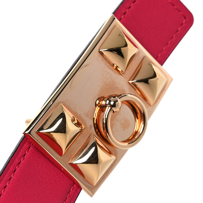 Hermes Epsom Swift 24mm Collier De Chien CDC Belt 85 34 Rose Confetti Rose Mexico 6 of 8