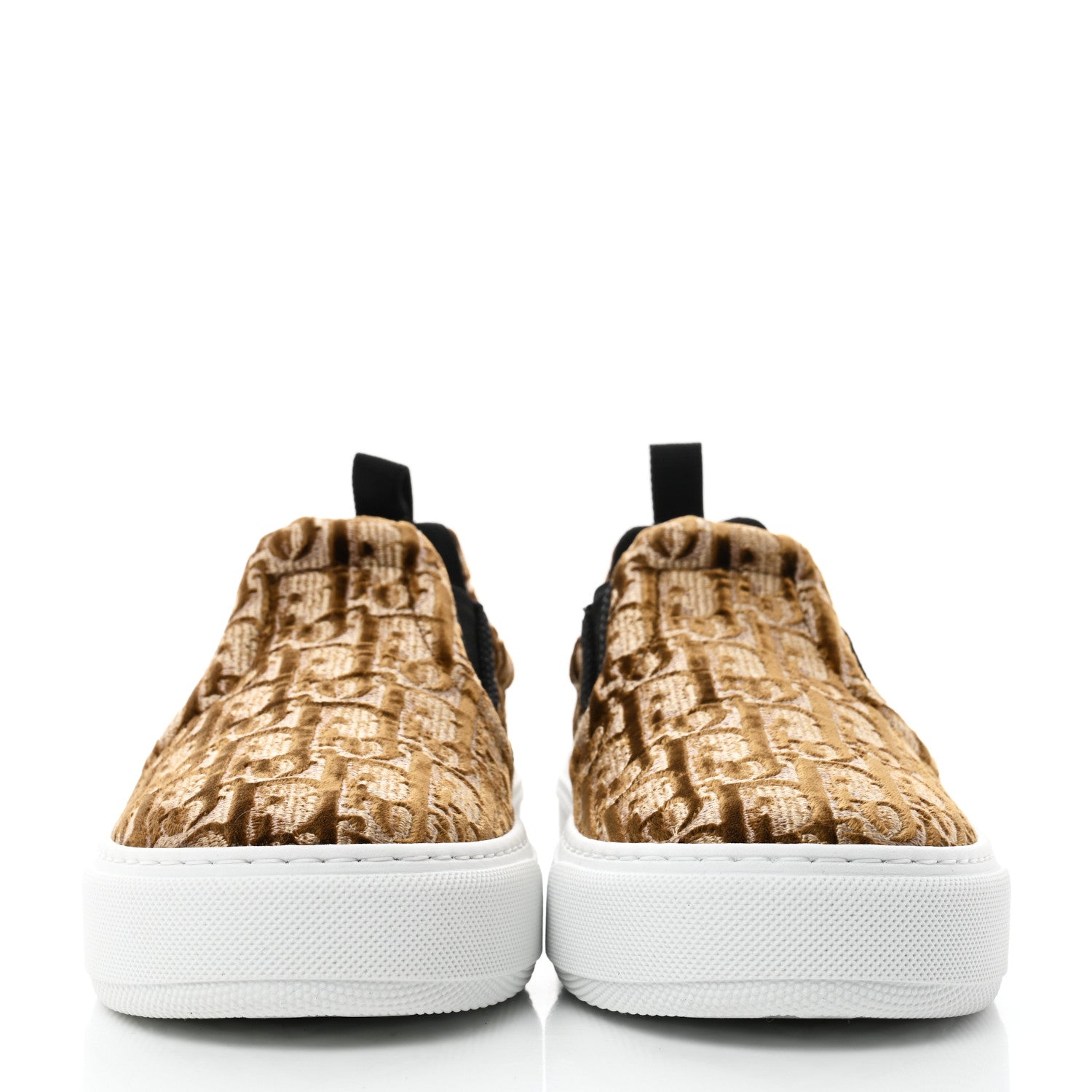 Christian Dior Velvet Oblique Womens Solar Slip On Sneakers 36.5 Bronze 2 of 9