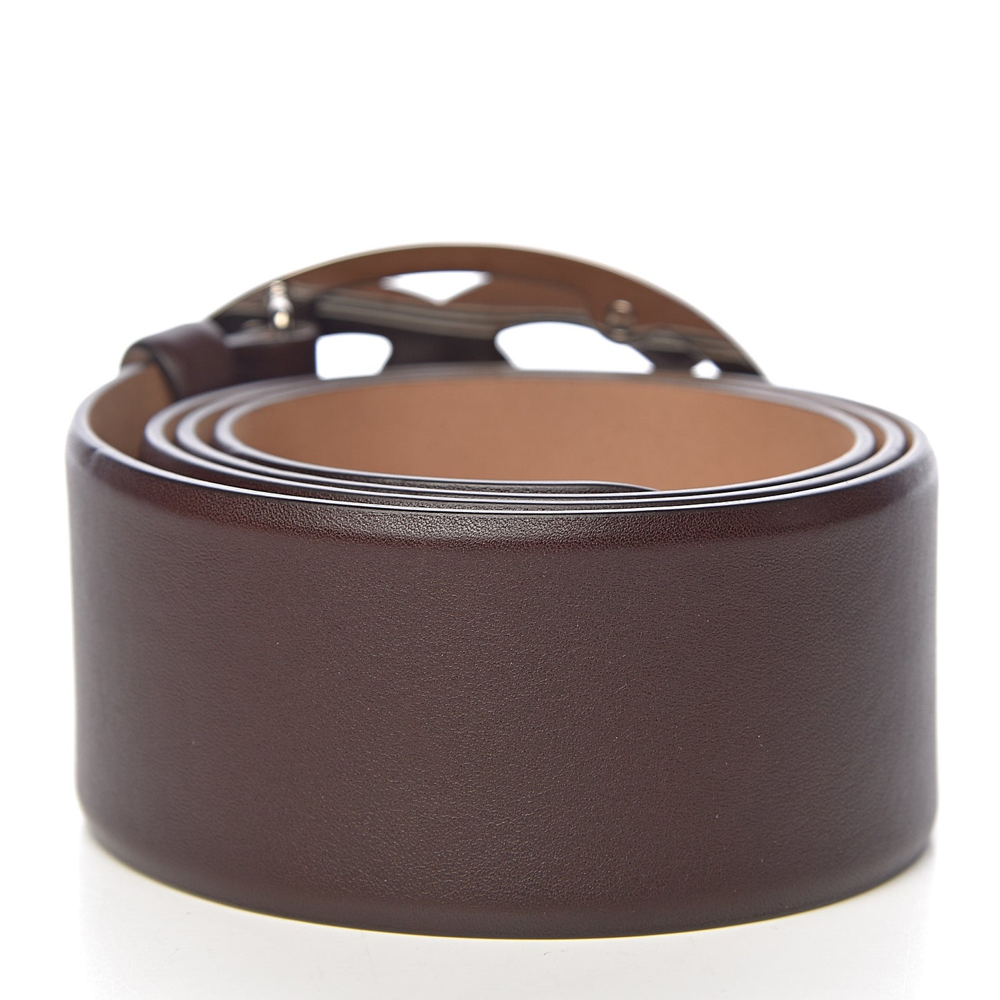 Calfskin CC Belt 85 34 Dark Brown
