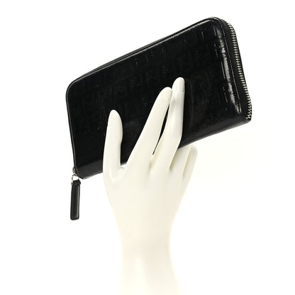 Fendi FF Embossed Zip Around Wallet Black 2 of 8