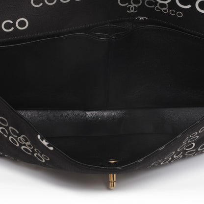 Chanel Canvas Chocolate Bar Quilted Coco East West Flap Black 6 of 8
