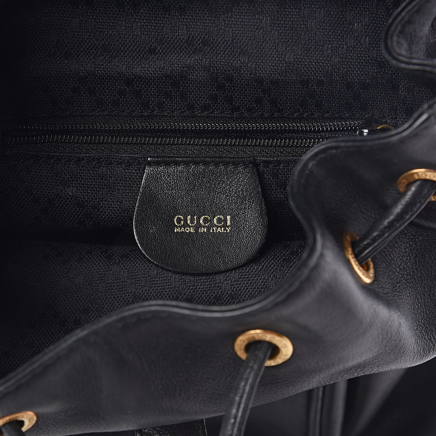 Gucci Calfskin Bamboo Backpack Black 6 of 9