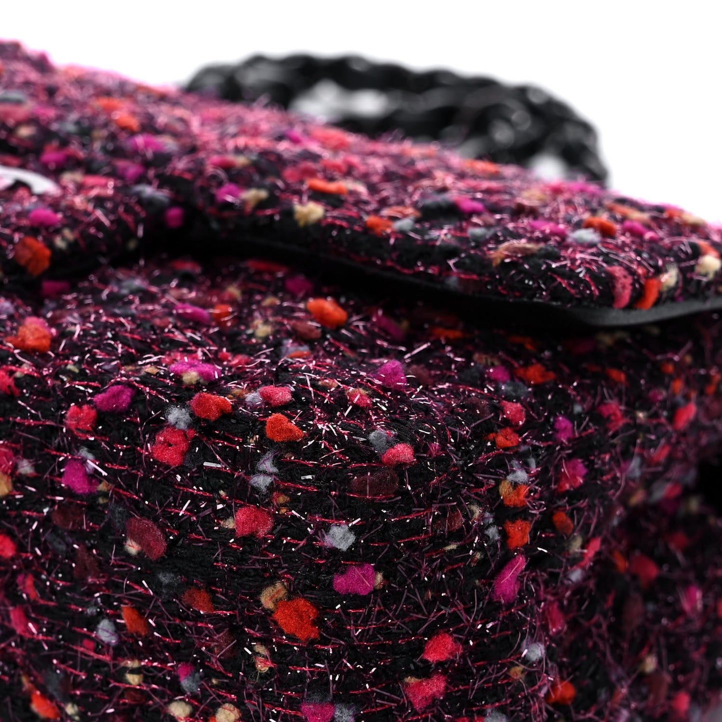 Tweed Quilted Mini Rectangular Flap Pink Multicolor