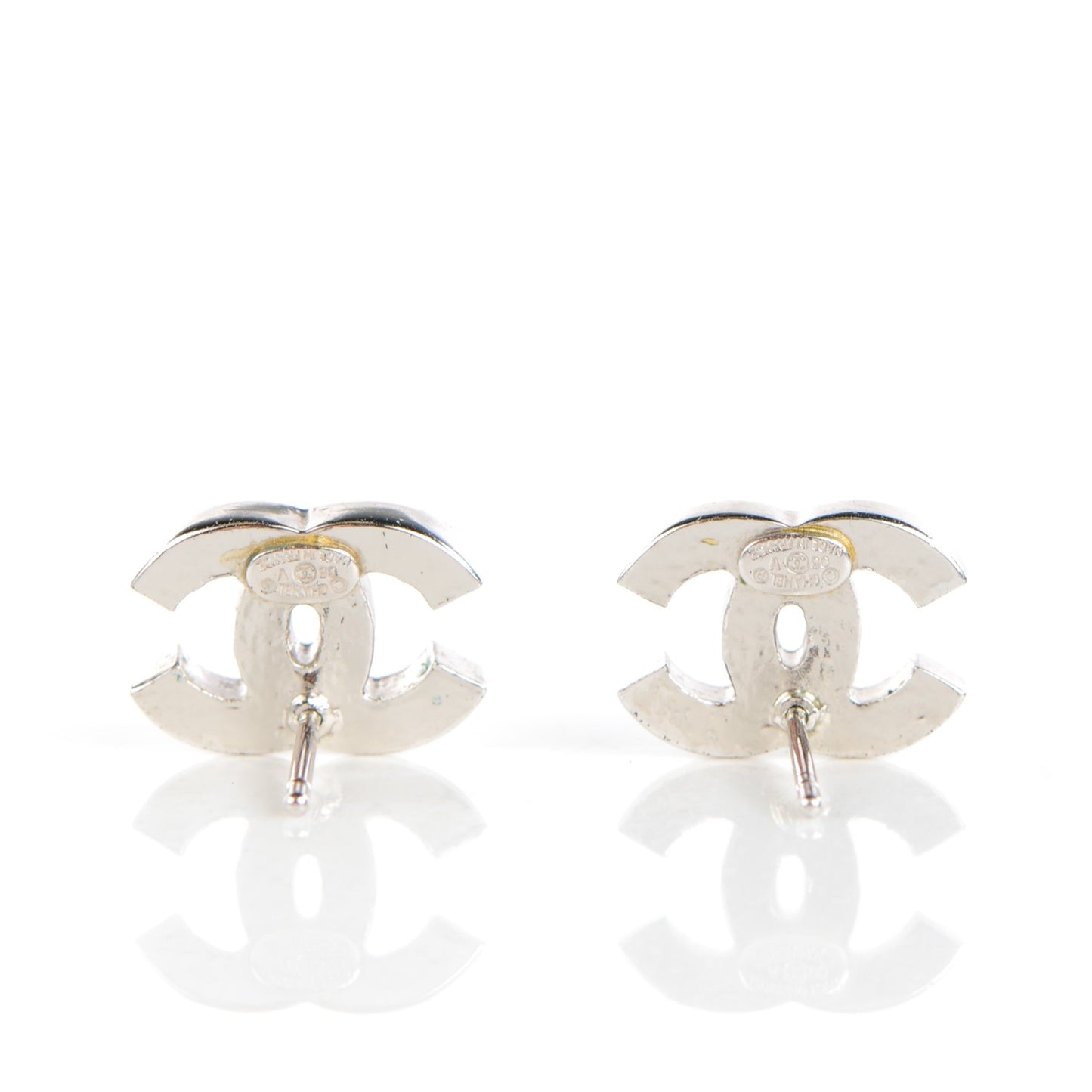 Crystal Timeless CC Earrings Silver