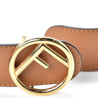 Fendi Vitello Liberty F is Fendi Bi-Color Reversible Belt 85 Caramello White 4 of 6