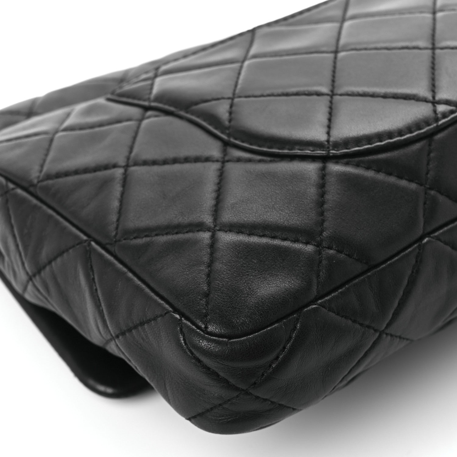 Chanel Lambskin Quilted Jumbo Roll 2.55 Reissue Clutch Black 9 of 10