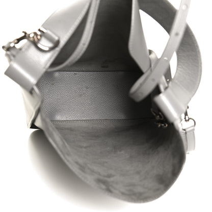 Balenciaga Calfskin Logo Embossed Small Tool 2.0 North-South Tote Balenciaga Grey 5 of 12