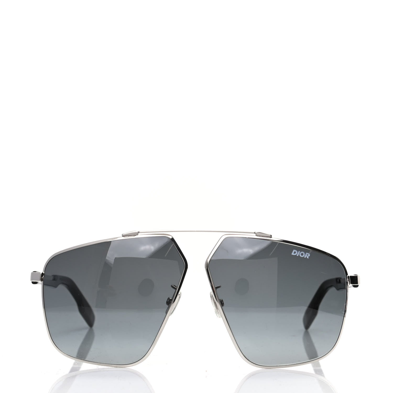 Christian Dior HOMME Metal Diorstreet1 Sunglasses Silver Black 2 of 7