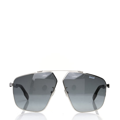 Christian Dior HOMME Metal Diorstreet1 Sunglasses Silver Black 2 of 7