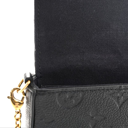 Louis Vuitton Empreinte Pochette Felicie Chain Wallet Black 10 of 10