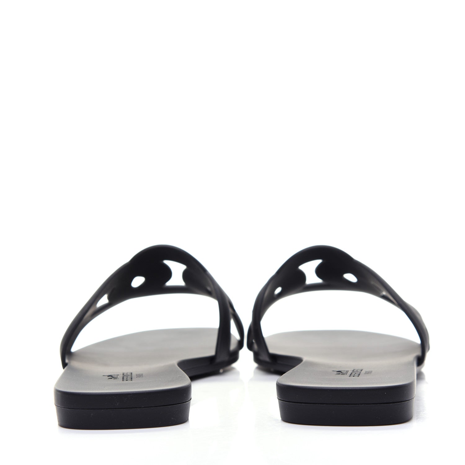 Hermes Rubber Aloha Sandals 37 Black 5 of 10