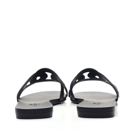 Hermes Rubber Aloha Sandals 37 Black 5 of 10