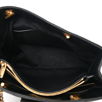 Saint Laurent Calfskin Y Quilted Monogram Large Loulou Shopper Black 5 of 17