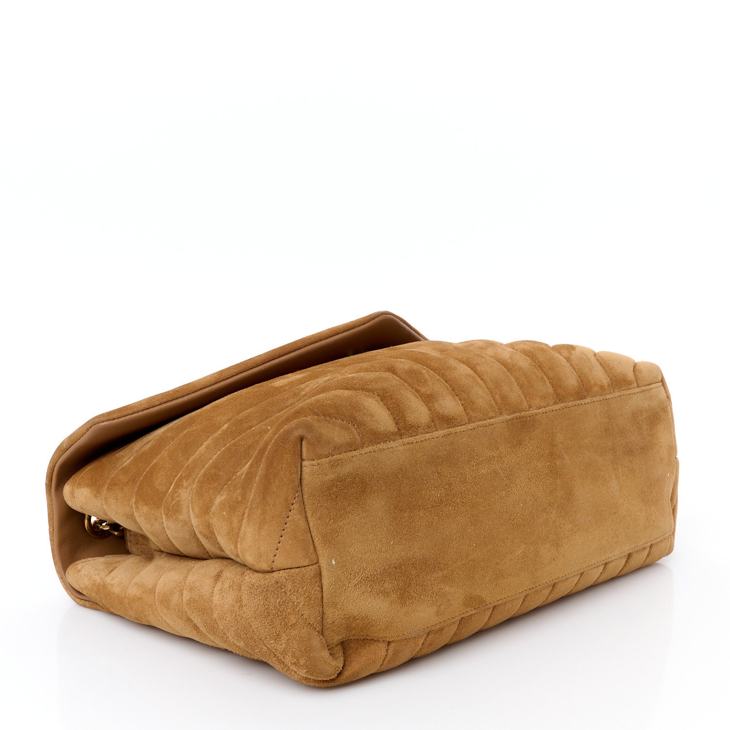 Saint Laurent Suede Y Quilted Monogram Medium Loulou Chain Satchel Cinnamon 4 of 11