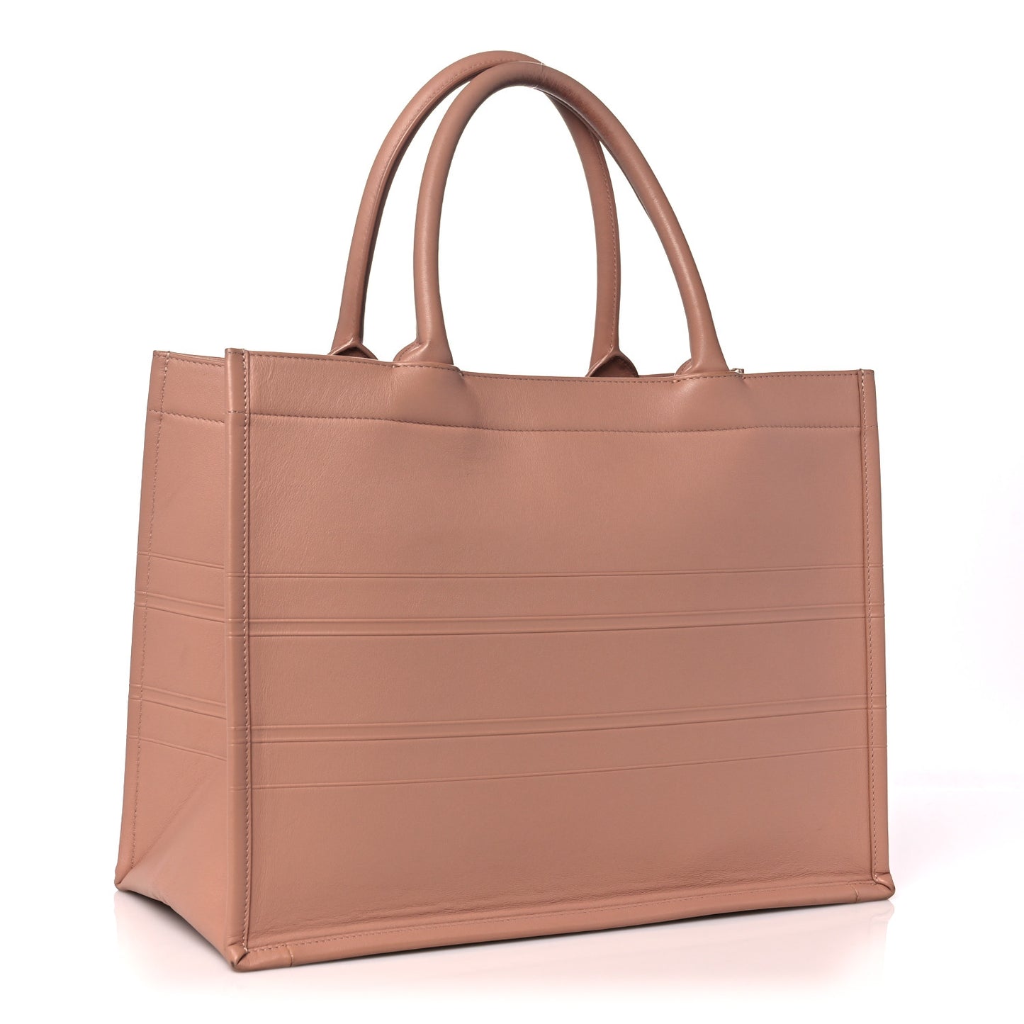 Calfskin Embossed Medium Book Tote Rose de Vents