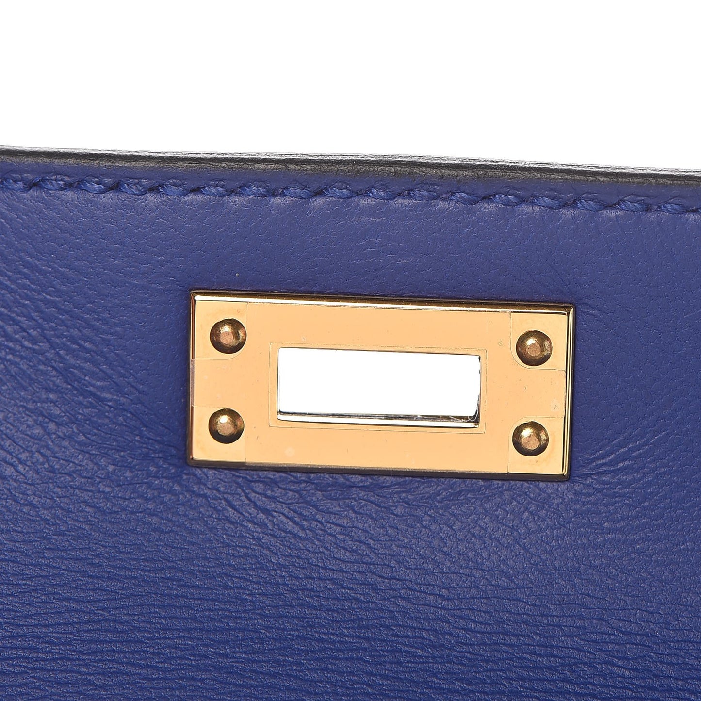 Epsom Mini Kelly Sellier 20 Bleu Electrique