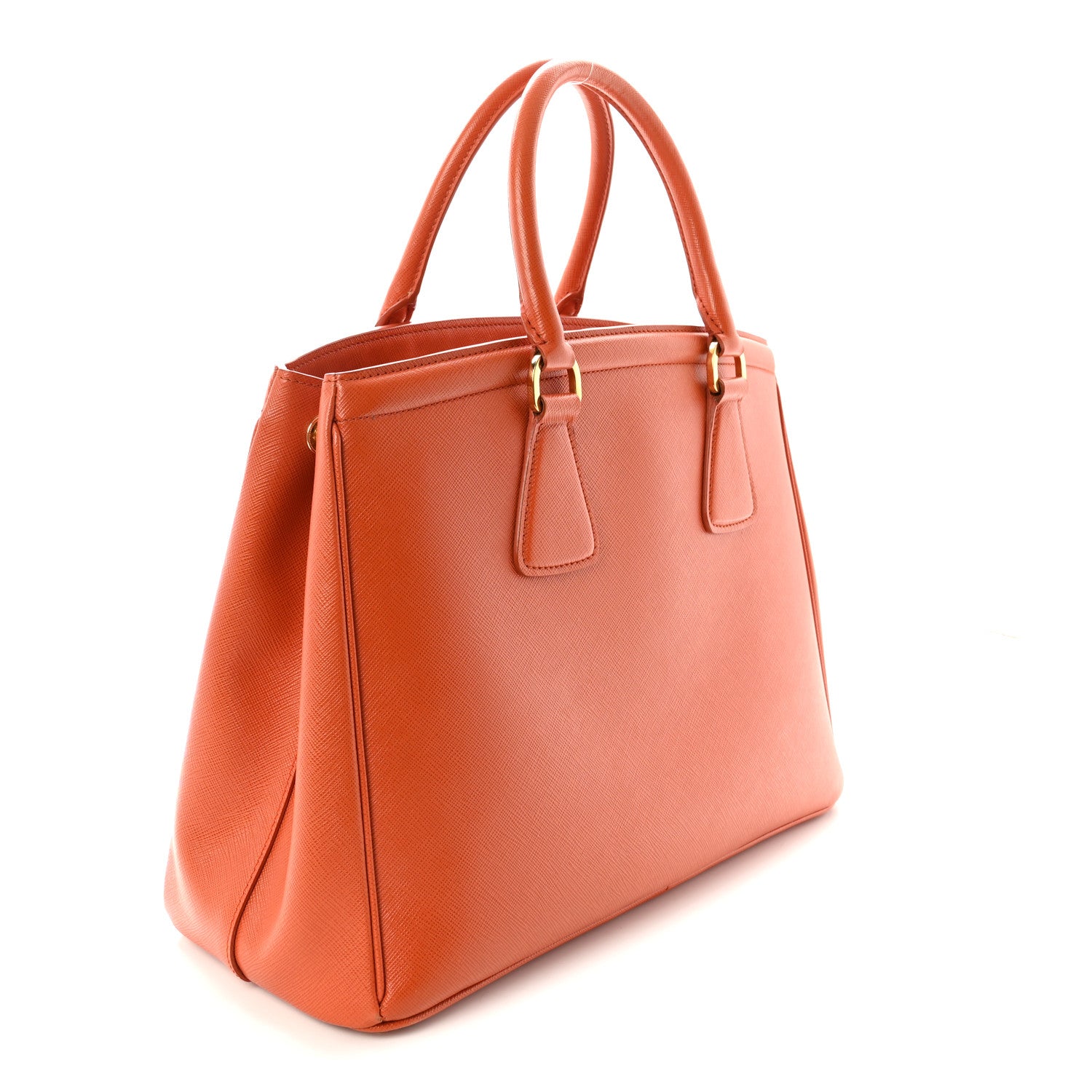 Prada Saffiano Lux Parabole Tote Papaya 3 of 9