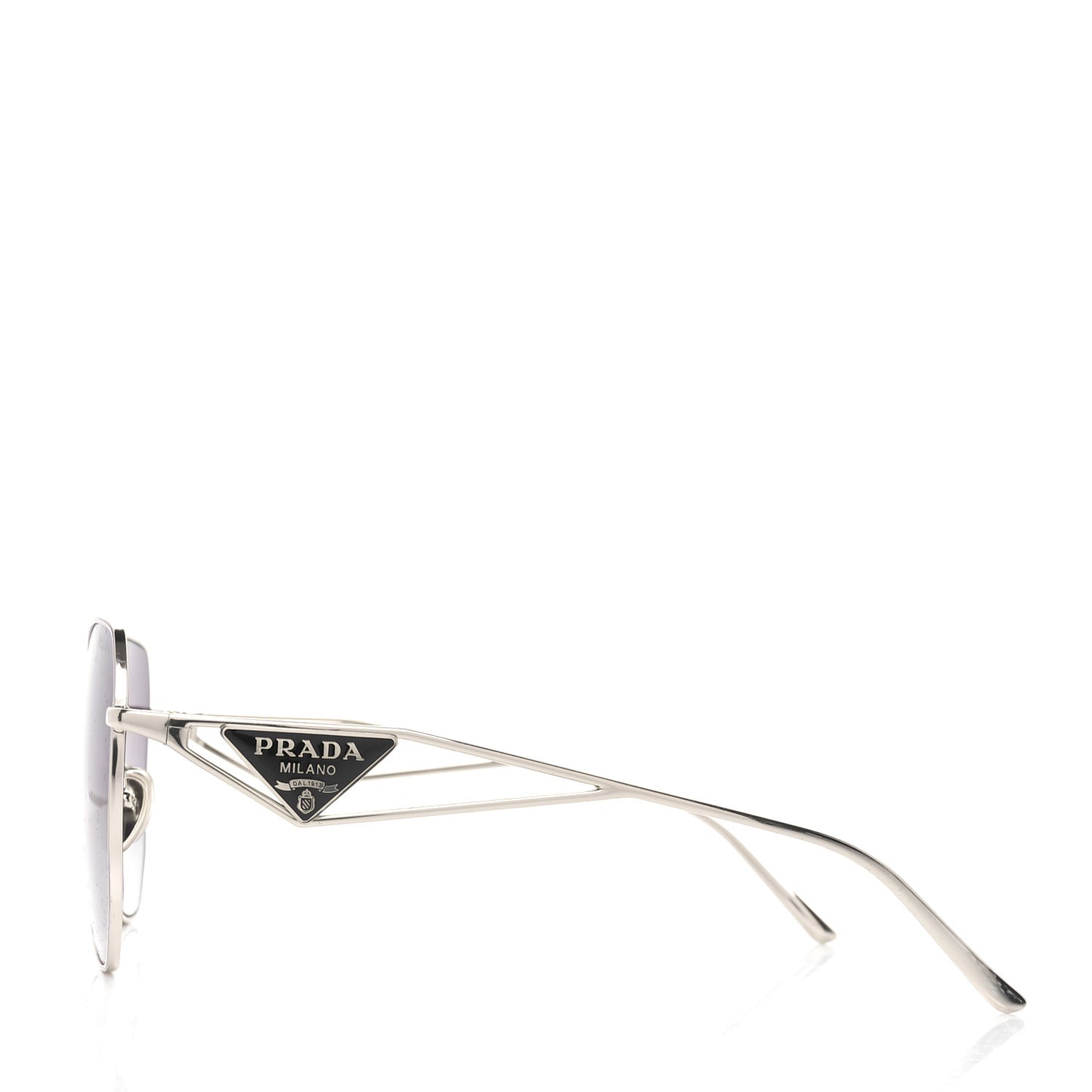 Metal Symbole Triangle Logo Sunglasses SPR57Y Silver Black