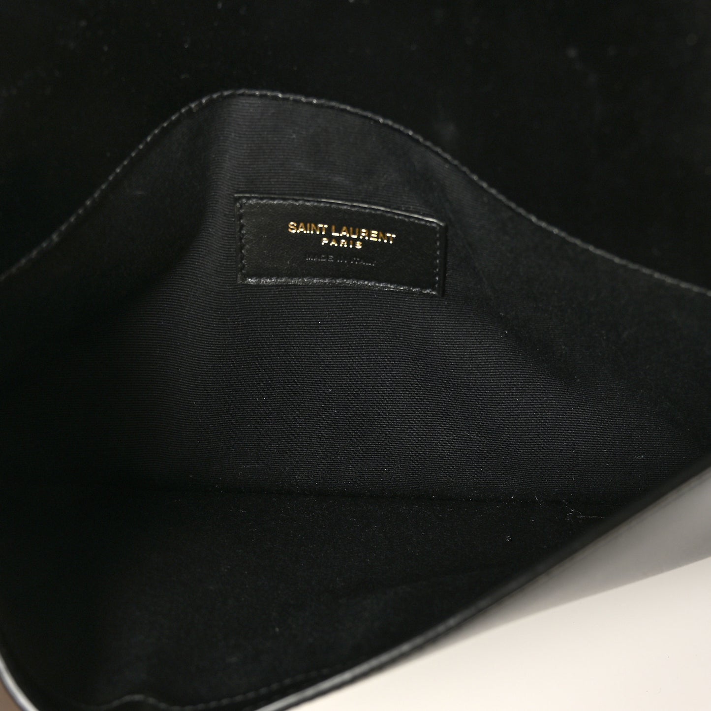 Smooth Shiny Calfskin Monogram Uptown Pouch Black