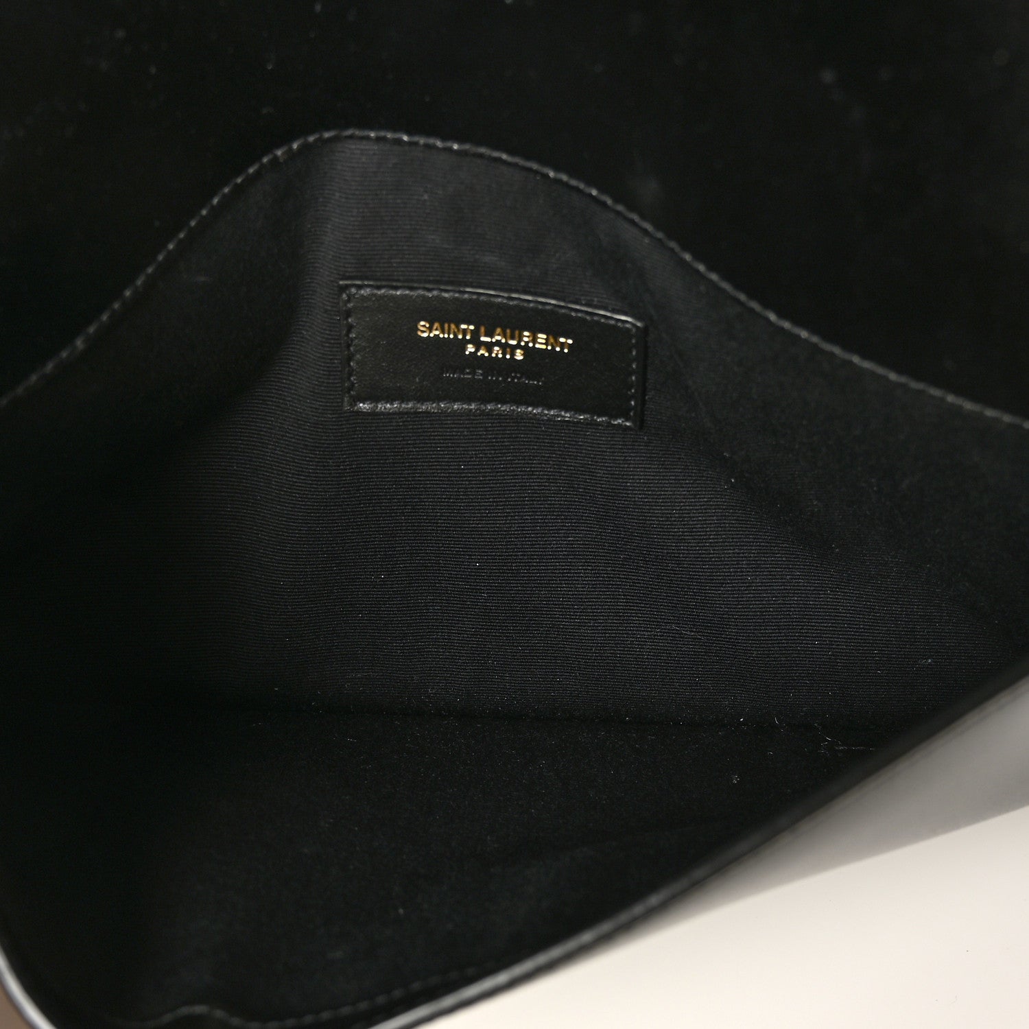 Saint Laurent Smooth Shiny Calfskin Monogram Uptown Pouch Black 5 of 7