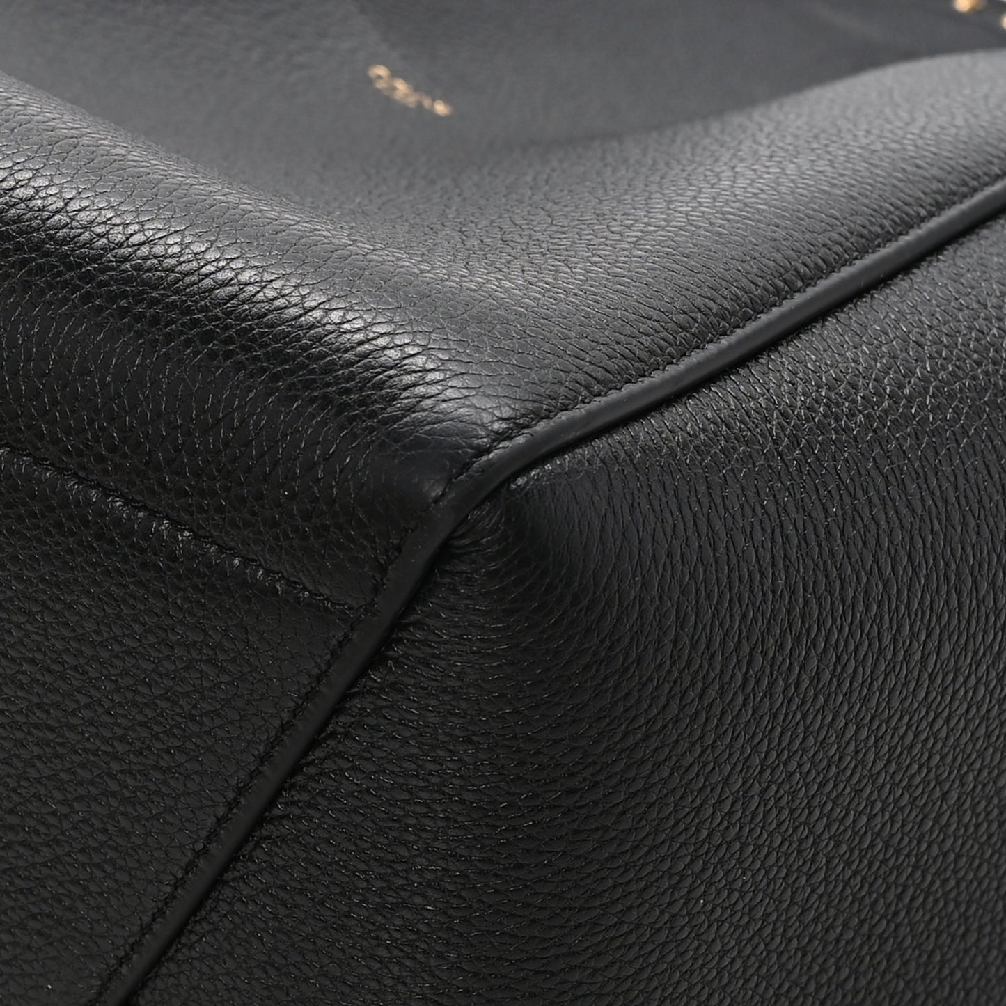 Soft Grained Calfskin Sangle Bucket Bag Black