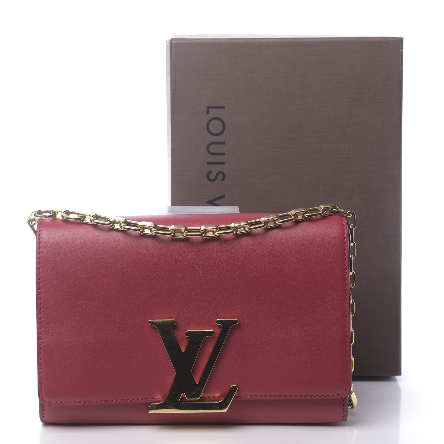 Calfskin Chain Louise GM Framboise