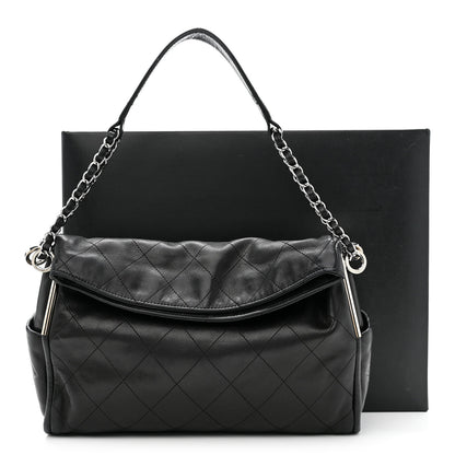 Chanel Lambskin Stitched Medium Ultimate Soft Tote Black 12 of 12