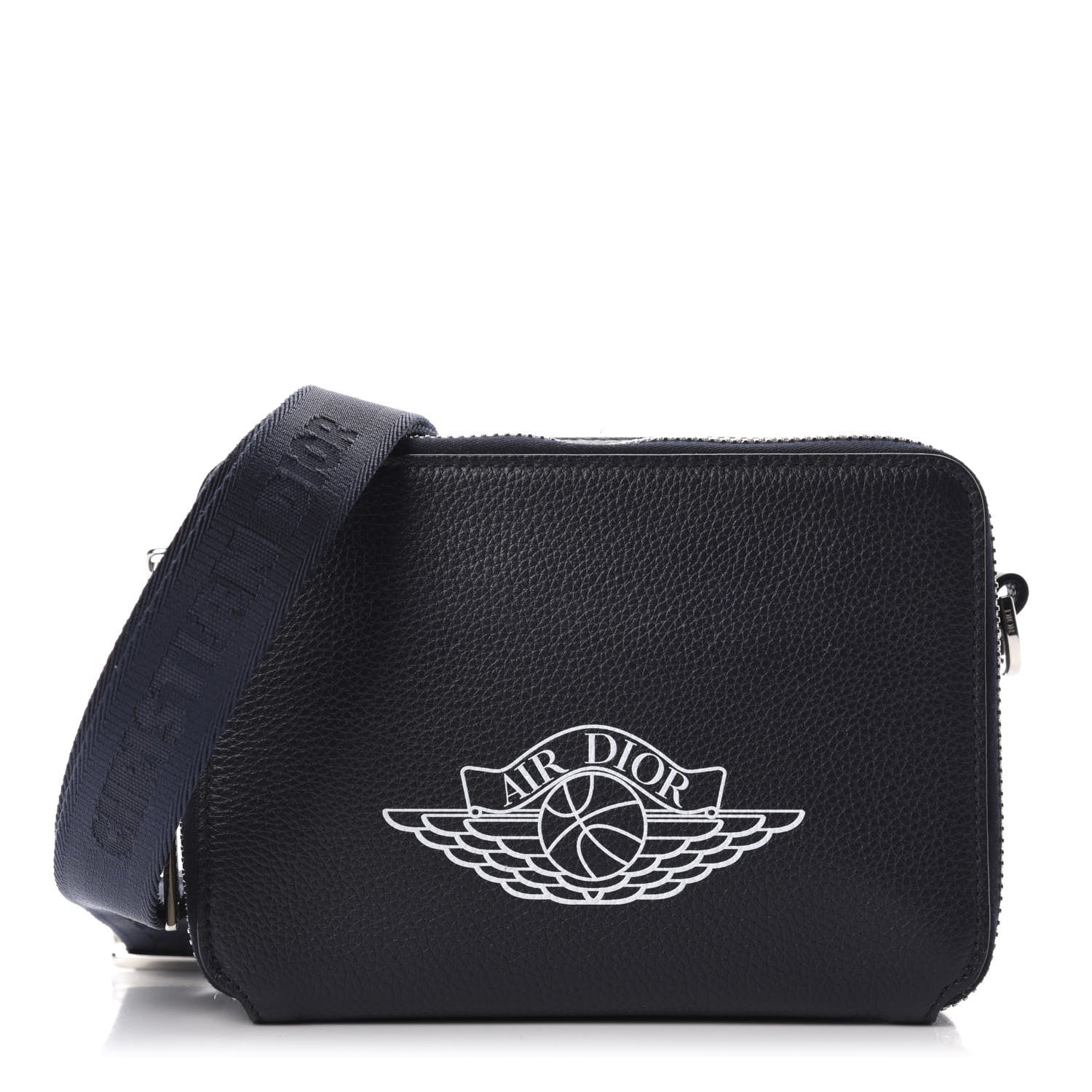 Christian Dior X AIR JORDAN Grained Calfskin Crossbody Blue 1 of 10