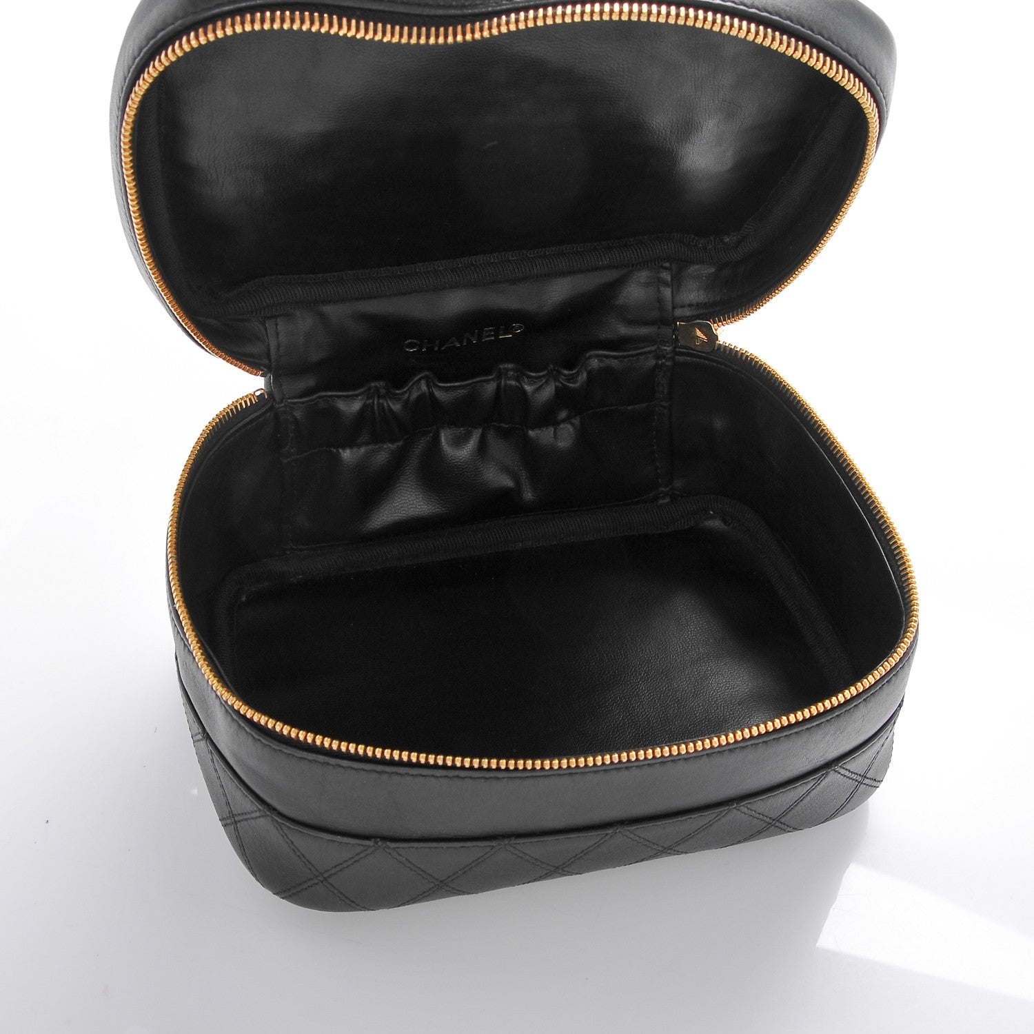 Chanel Lambskin Vanity Cosmetic Case Black 5 of 7