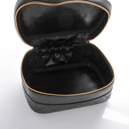 Chanel Lambskin Vanity Cosmetic Case Black 5 of 7