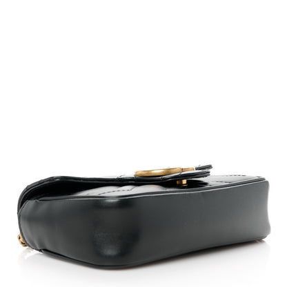 Gucci Calfskin Matelasse Super Mini GG Marmont Shoulder Bag Black 4 of 11