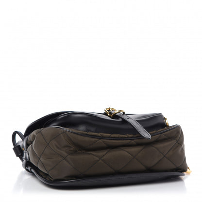 Prada Tessuto Nylon City Calfskin Quilted Crossbody Mimetico Black 4 of 9