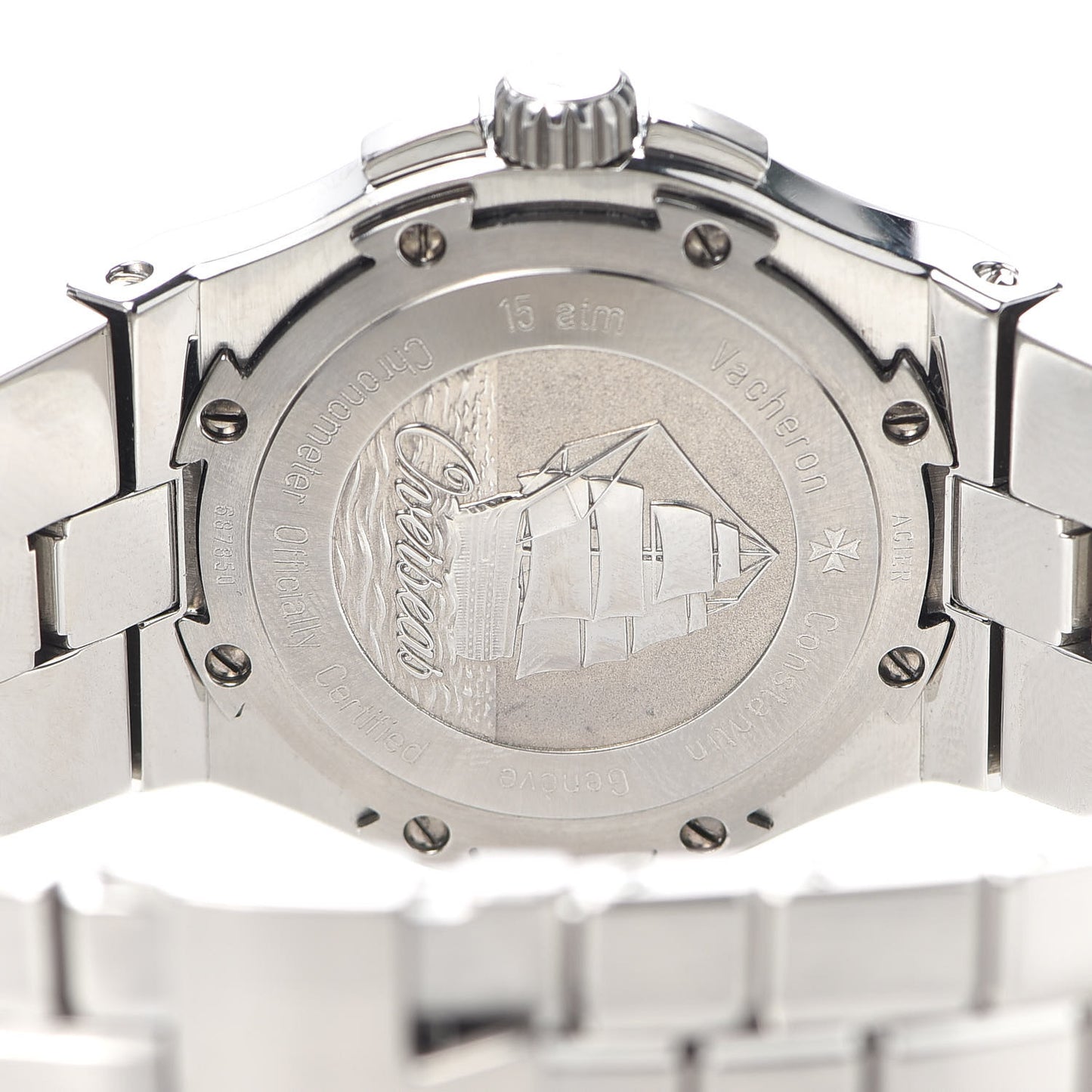 Stainless Steel 35mm Overseas Quartz Watch Black 72050