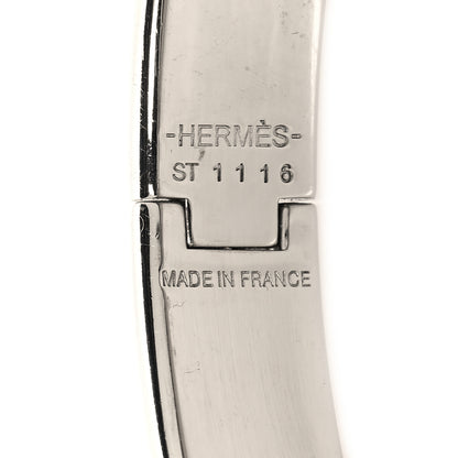 Hermes Enamel Narrow Clic Clac H Bracelet PM Jaune Madras 4 of 4
