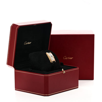 Cartier 18K Yellow Gold Alligator 19mm Tank Americaine Quartz Watch 5 of 5