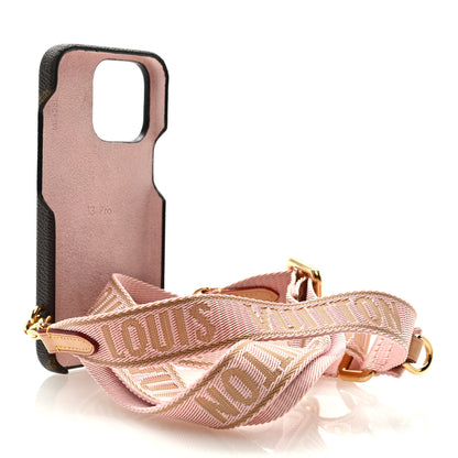 Louis Vuitton Monogram Bumper On Strap iPhone 13 Pro Shoulder Strap Creme Pink 3 of 6