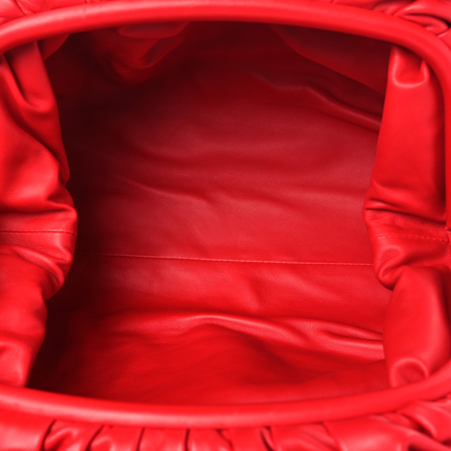 Smooth Butter Calf The Pouch Oversized Clutch Bright Red