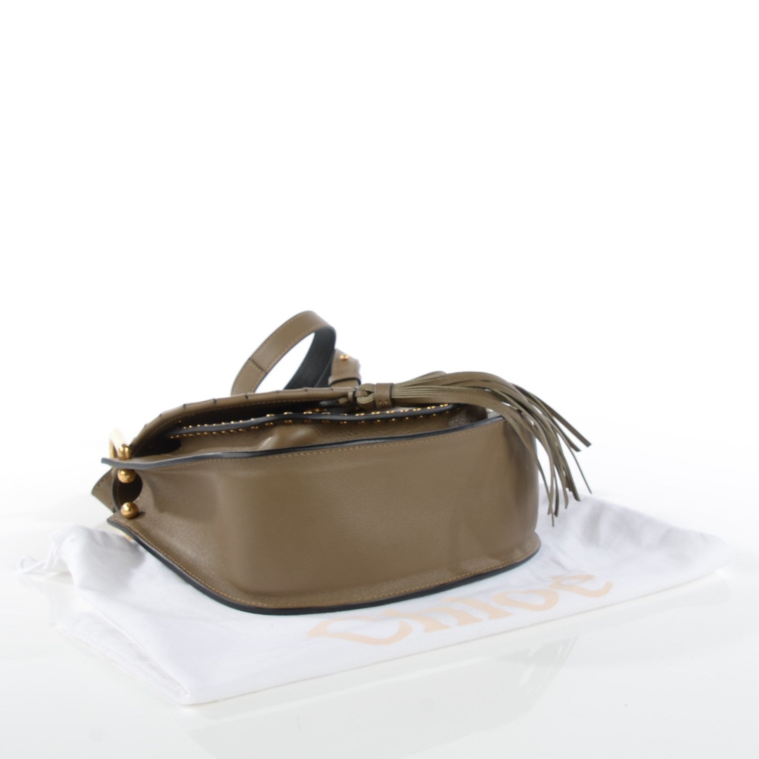 Chloe Calfskin Small Hudson Shoulder Bag Merino Grey 4 of 8